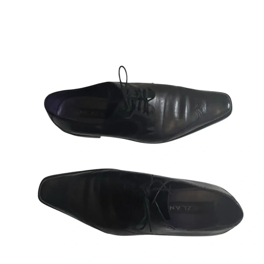 Men's Black Leather Dress Shoes